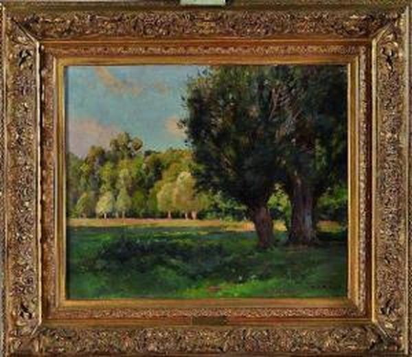 paysage De Campagne Oil Painting by Paul Leon Felix Schmitt