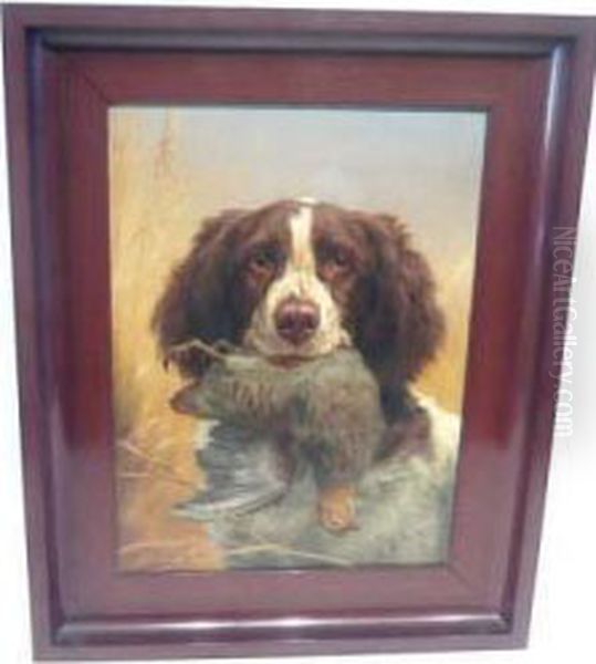 Chien De Chasse Oil Painting by Anton Schmitz