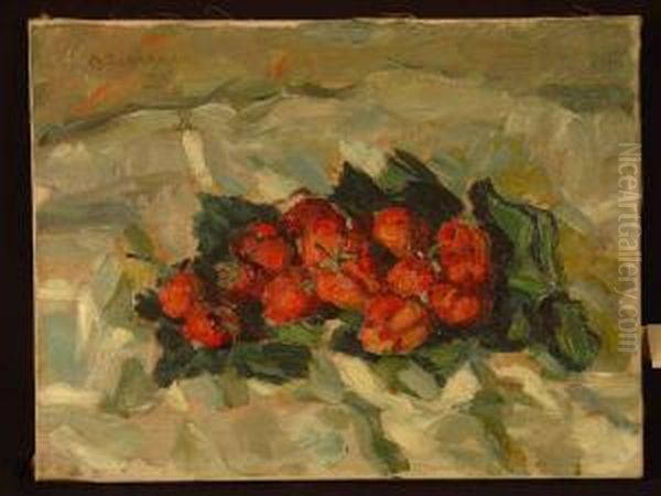 Erdbeeren Oil Painting by Alfred Schnaars