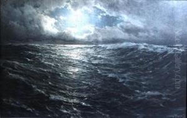 Cape Horn In The Moonlight Oil Painting by Hugo Schnars-Alquist