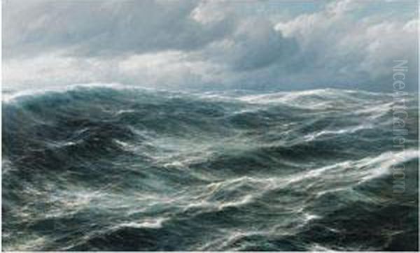 Marine Oil Painting by Hugo Schnars-Alquist