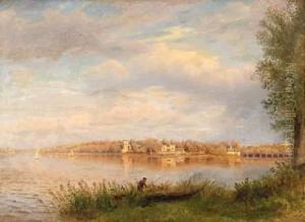 Gliniecke Palace Near Potsdam Oil Painting by Hermann Schnee