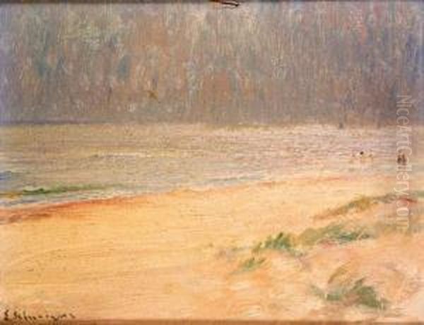 Bord De Mer Oil Painting by Emile Schneider