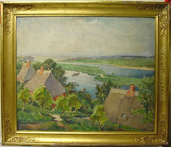 Im Fischerdorf Oil Painting by Wilhelm Schodde