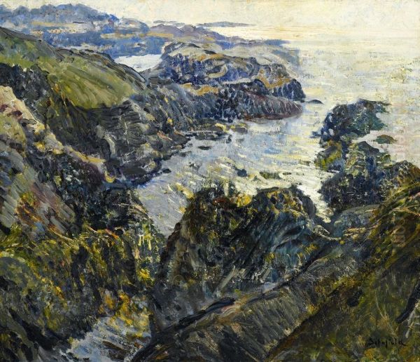 The Coast Of Cornwall Oil Painting by Walter Elmer Schofield