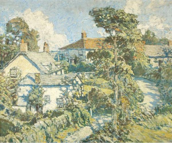 Hill Town, Cornwall Oil Painting by Walter Elmer Schofield