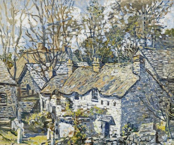 Cornish Farm, Treganhish Oil Painting by Walter Elmer Schofield