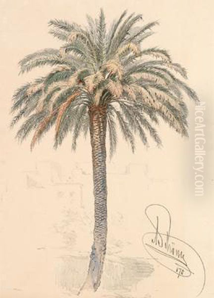 Palme Oil Painting by Alois Schonn