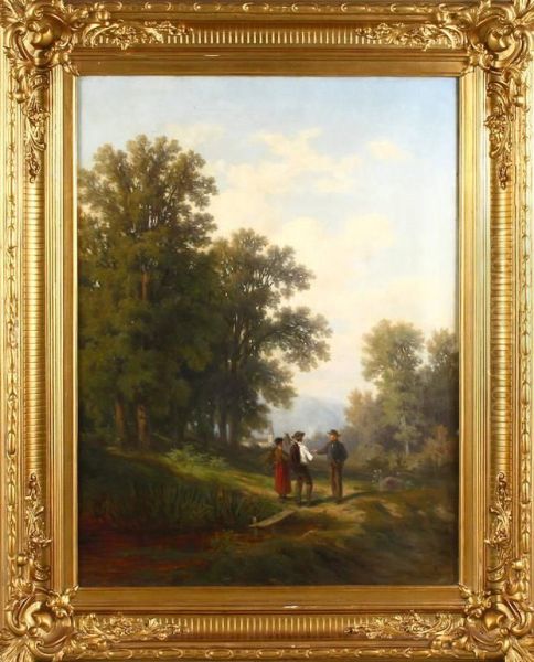 Schonrock, Julius, Attr Oil Painting by Julius Schonrock