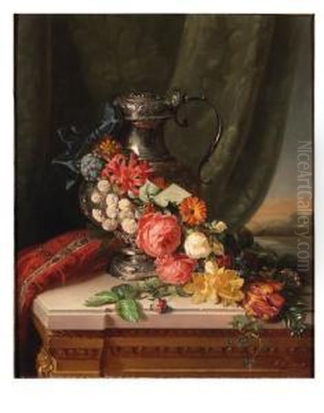 A Still Life Oil Painting by Francina Louise Schot-Martin