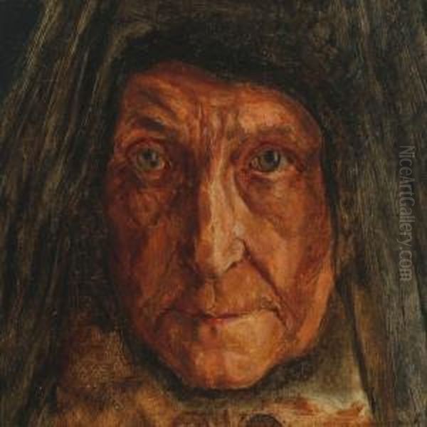 Portrait Of A Nun by Ludvig Abelin Schou