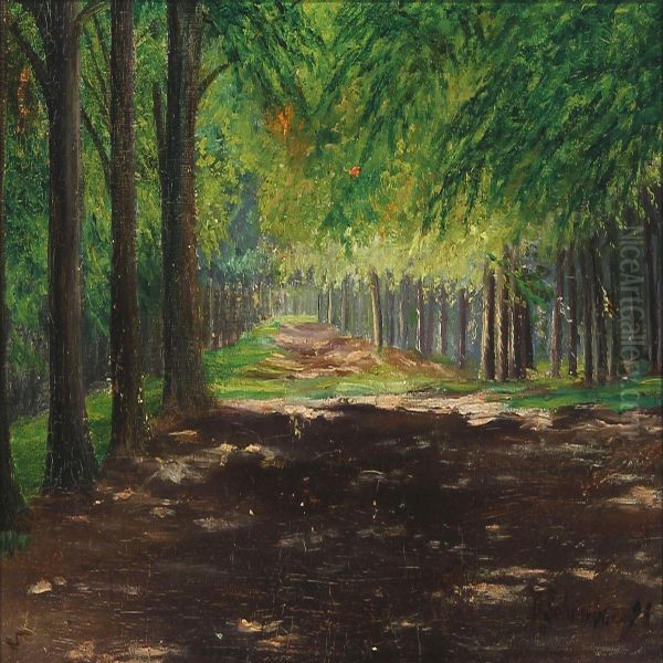 Forest Oil Painting by Pablo Schouboe