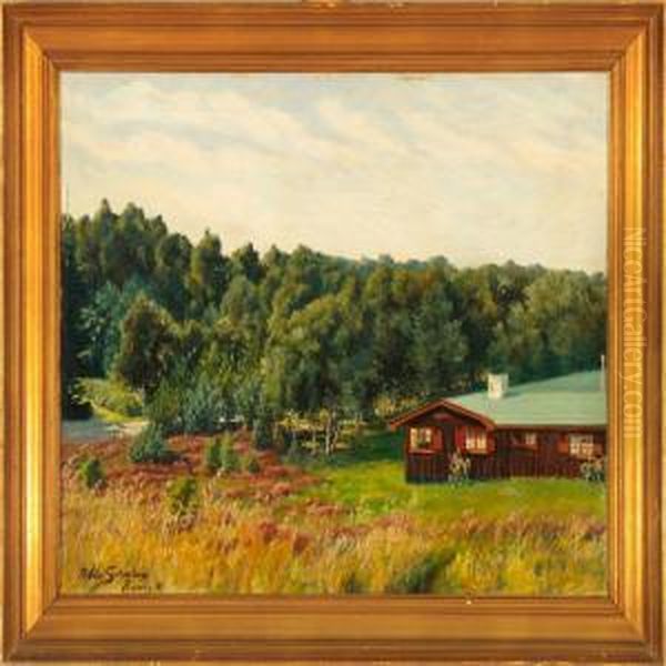 The Artist's Summer Cottage In Rorvig Oil Painting by Pablo Schouboe