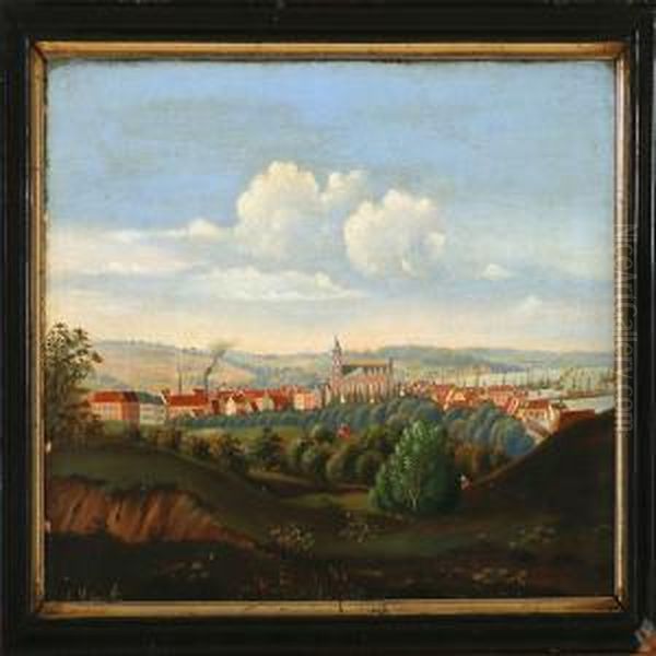 View Of Arhus Oil Painting by C. Schouby