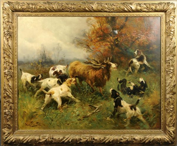 La Chasse Au Cerf Oil Painting by Henry Schouten