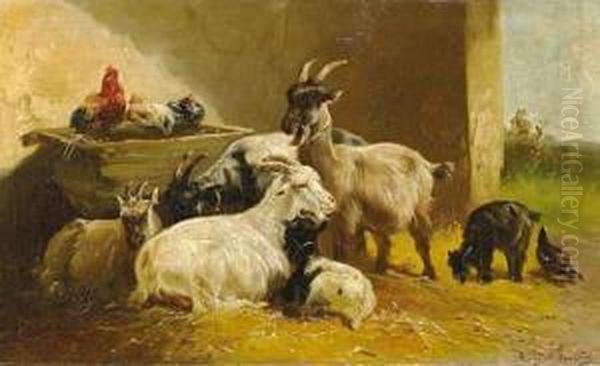 In The Goat's Fold Oil Painting by Henry M. Schouten