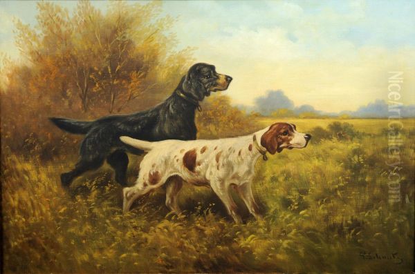 Les Chiens De Chasse Oil Painting by Paul Henry Schouten