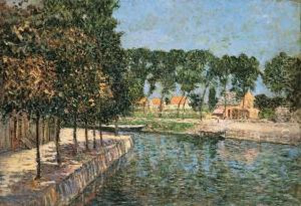 Hollandischer Kanal Oil Painting by Bertha Schrader