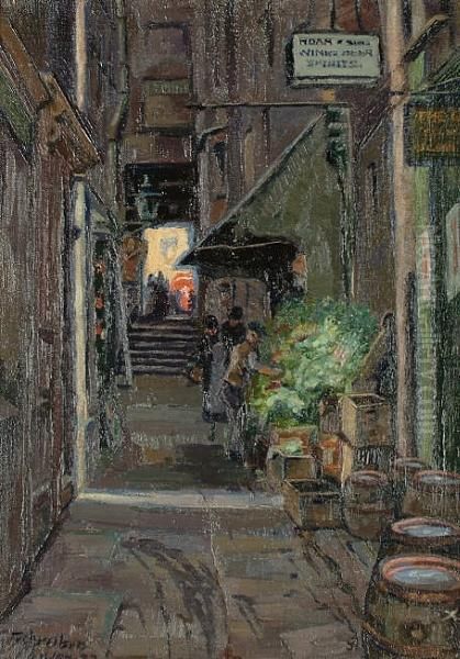 The Vegetable Stall Oil Painting by Georges Schreiber