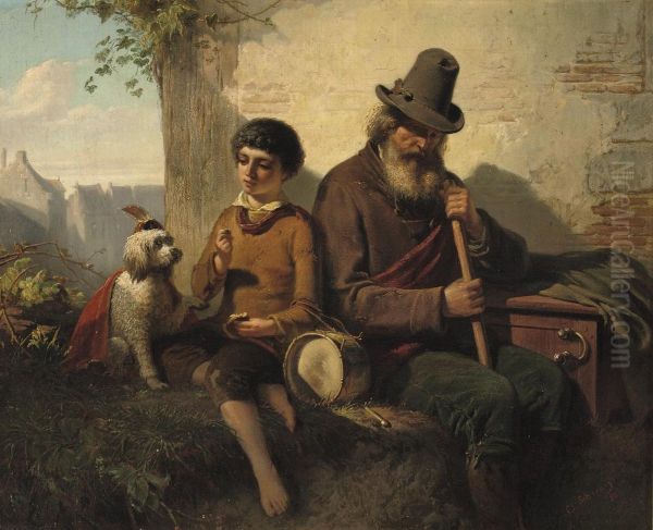 Taking A Break Oil Painting by Clemens Prosper Schreurs