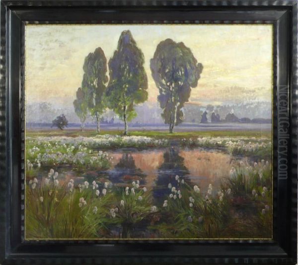 Arkadische Landschaft Oil Painting by Franz Schreyer