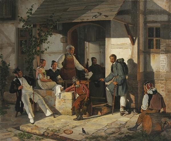 Das Wiedersehen Oil Painting by Carl Julius Hermann Schroder