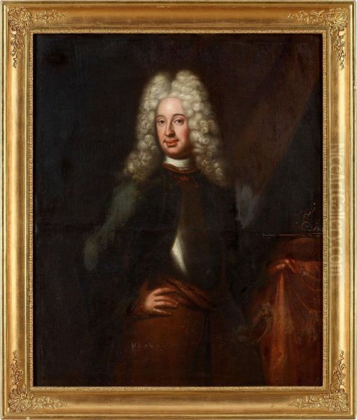 King Fredrik I Oil Painting by Georg Engelhard Schroder