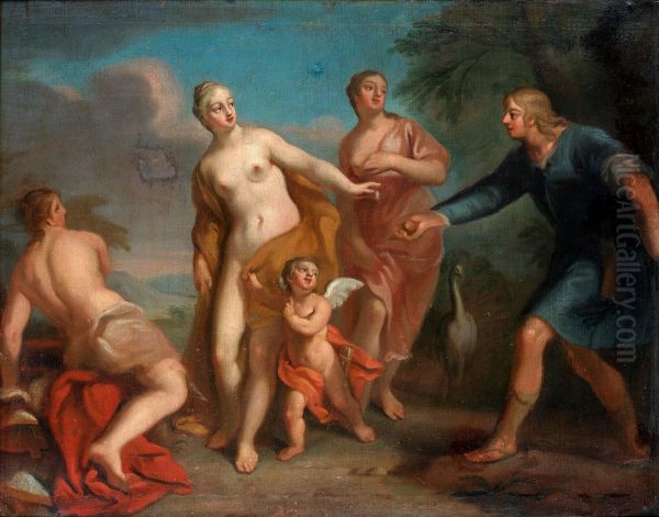 Mythological Scene Oil Painting by Georg Engelhard Schroder