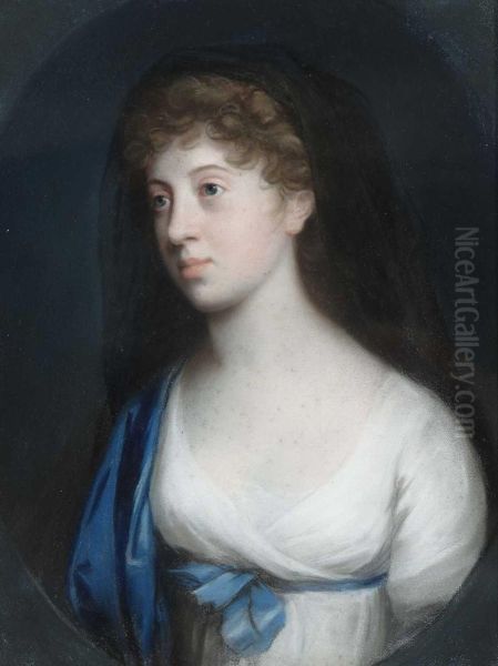 Marie Elisabeth Wilhelmine Herzogin Von Braunschweig-wolfenbuttel Oil Painting by Johann Heinrich Schroder