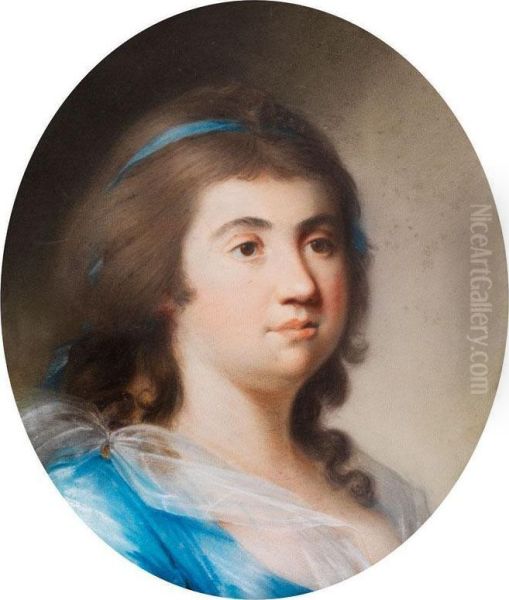 Jugendliches Weibliches Portrait Oil Painting by Johann Heinrich Schroder