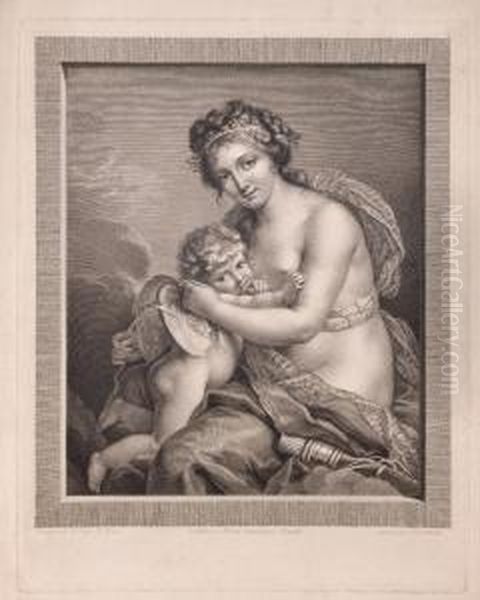 Venus Fesselt Amor Oil Painting by Christian Gottfried Schultze