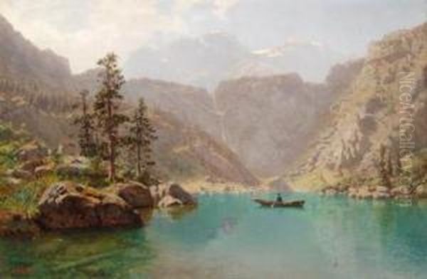 Amountain Lake Oil Painting by Robert Schultze