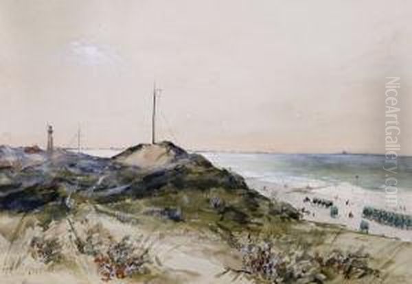 Am Strand Von Scheveningen Oil Painting by Toni, Antonie Schulz