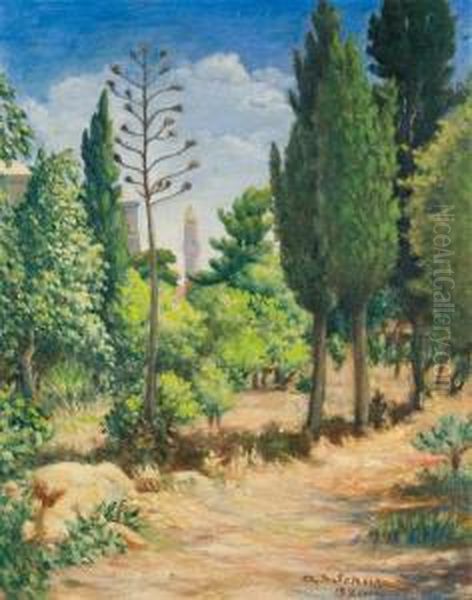 San Simon, Jerusalem Oil Painting by Aaron Shaul Schur