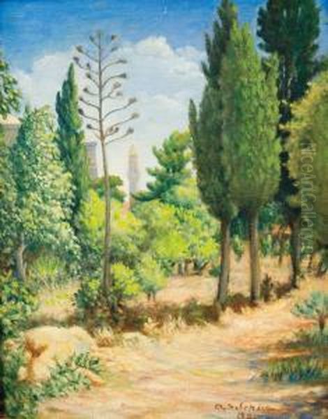 San Simon, Jerusalem Oil Painting by Aaron Shaul Schur