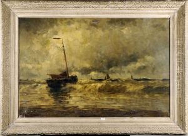 Marine Oil Painting by Willem Joannes Schutz