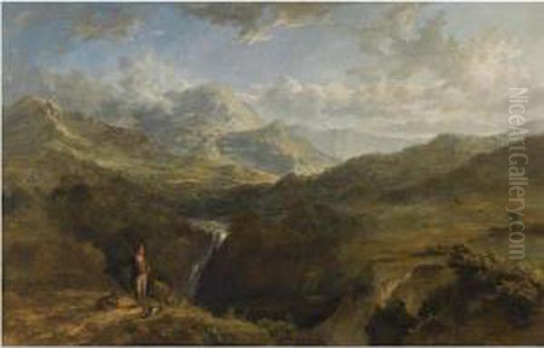 A Shoot On The Moors Oil Painting by Charles Henry Schwanfelder