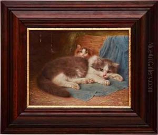 Cozy Companions Oil Painting by Wilhelm Schwar