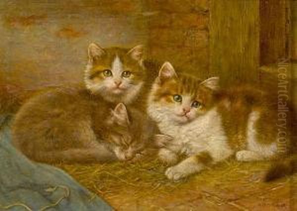 Little Friends Oil Painting by Wilhelm Schwar