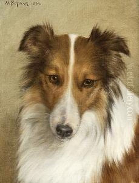 Collie. Oil Painting by Wilhelm Schwar