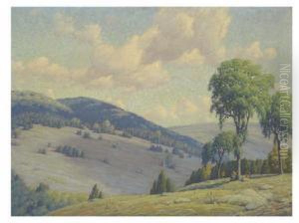 Summer Landscape Oil Painting by Andrew Thomas Schwartz