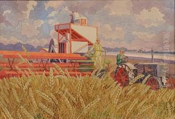 The Harvest Oil Painting by Pavel Fjodorowitsch Schwartz