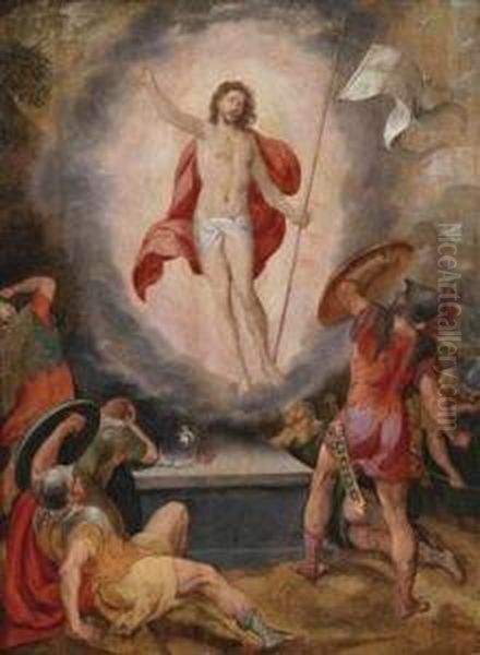 The Resurrection Of Christ Oil Painting by Christoph Schwarz