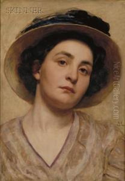 Portrait Of A Lady Oil Painting by Alfred Schwarzschild