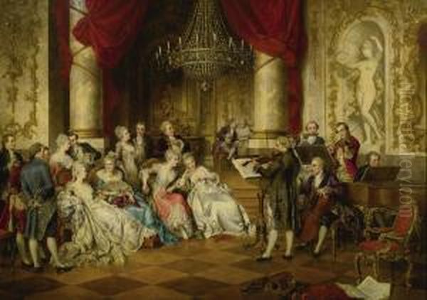 The Recital Oil Painting by Karl Schweninger