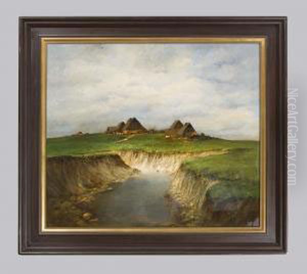 Halligen Oil Painting by Oskar Schwindrazheim