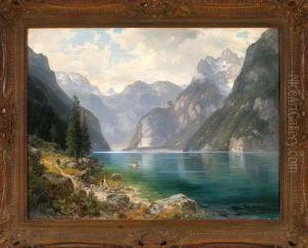 Onhe Titel Oil Painting by Ludwig Sckell