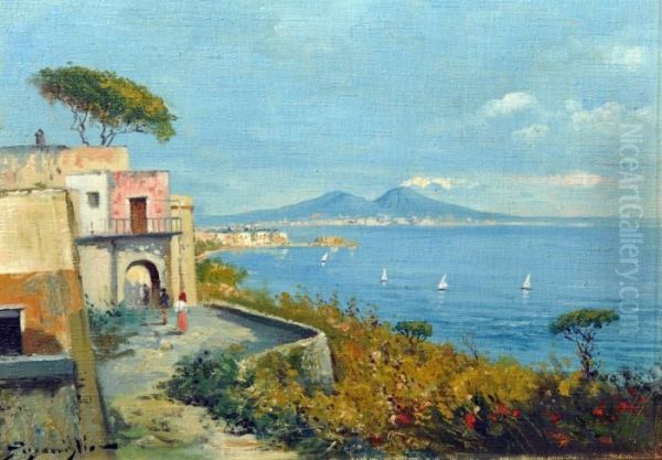 Veduta Del Golfo Di Napoli Oil Painting by Scognamiglio