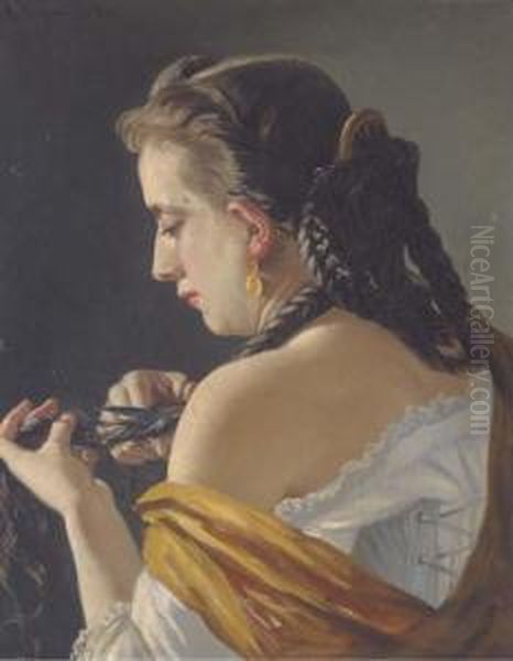 The Finishing Touches Oil Painting by A. Scognamiglio