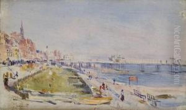 Lungomare A Nizza Oil Painting by Pietro Scoppetta